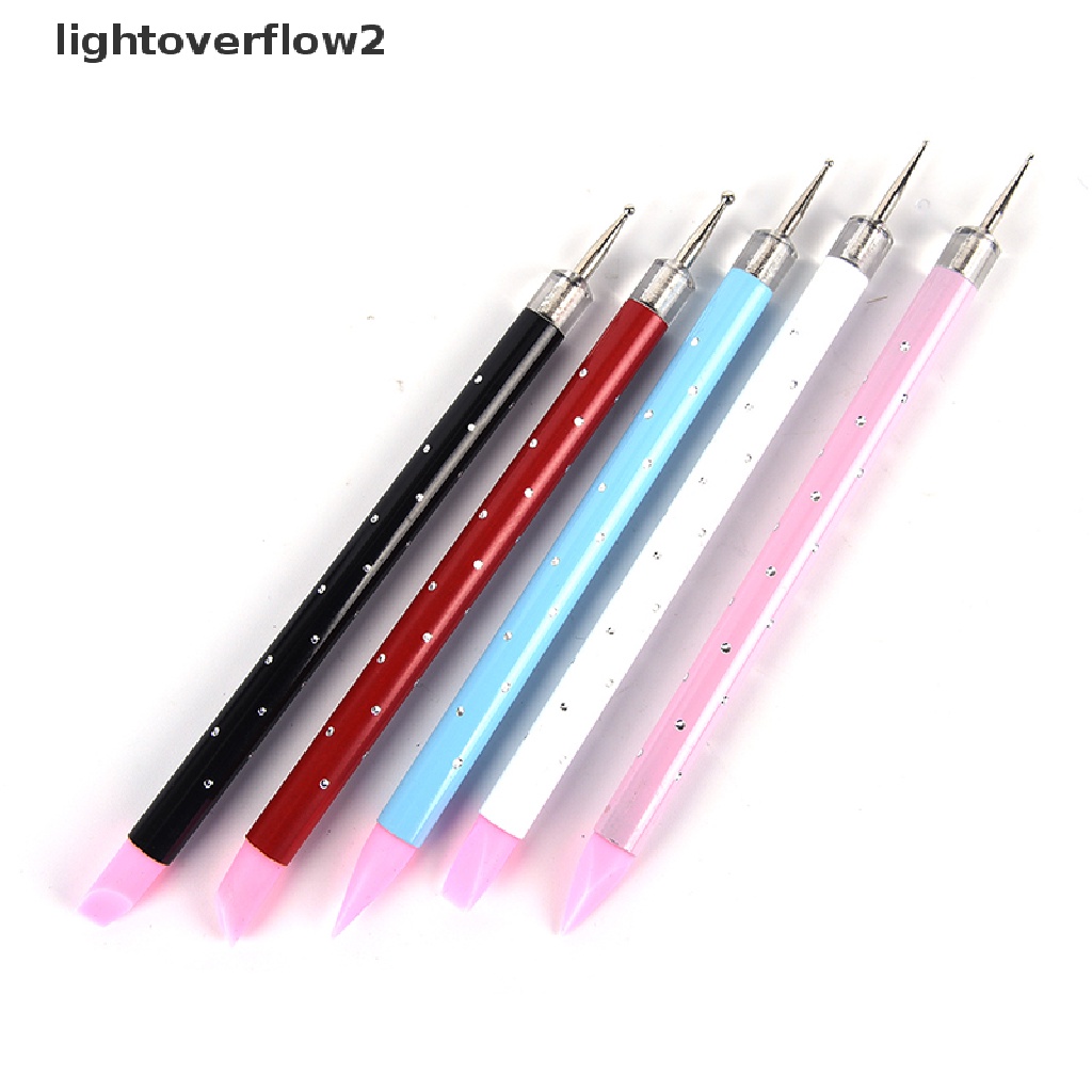 (lightoverflow2) Pensil Wax Picker Pengambil Manik-Manik Kuku Kepala Ganda
