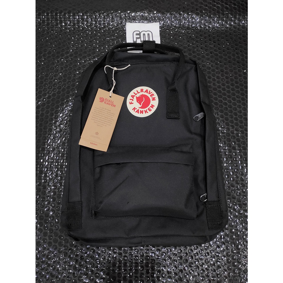 SALE Tas Ransel Kan Ken MEDIUM Polos Simple / Backpack Sekolah Wanita (READY GOSEND)-black