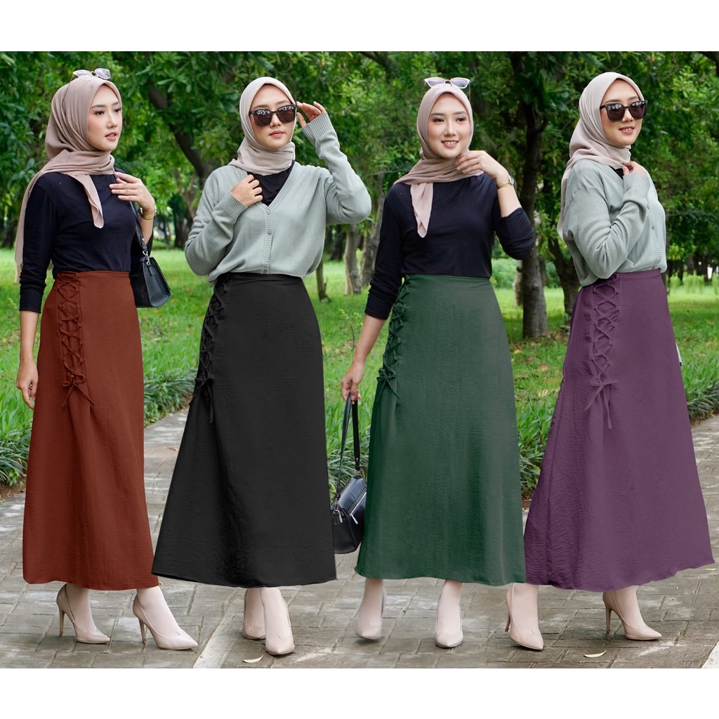 ROK SIMPUL KOREA CRINGKLE AIRFLOW PREMIUM//ROK AESTHETIC/ROK KERJA WANITA