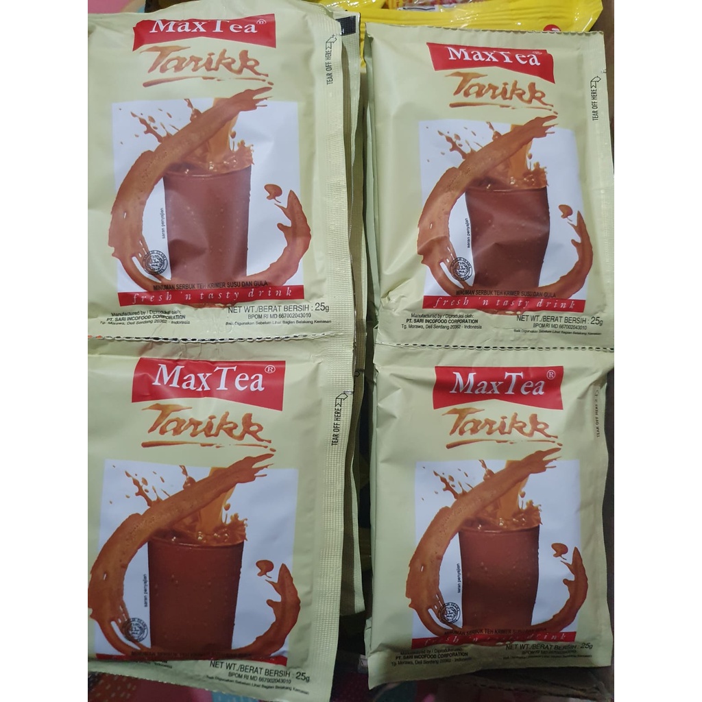 

Max tea Teh Tarik Renceng isi 10 sachet