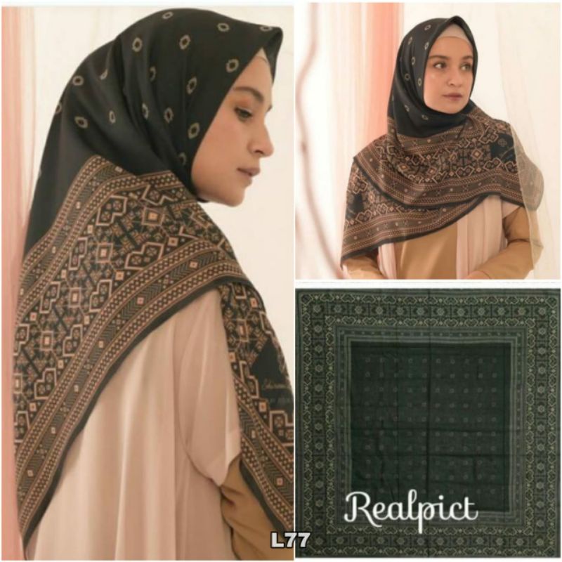 HIJAB SEGI EMPAT MOTIF VOAL KERUDUNG MOTIF/KERUDUNG SEGI EMPAT/KERUDUNG MODEL TERBARU/HIJAB SEGI EMP