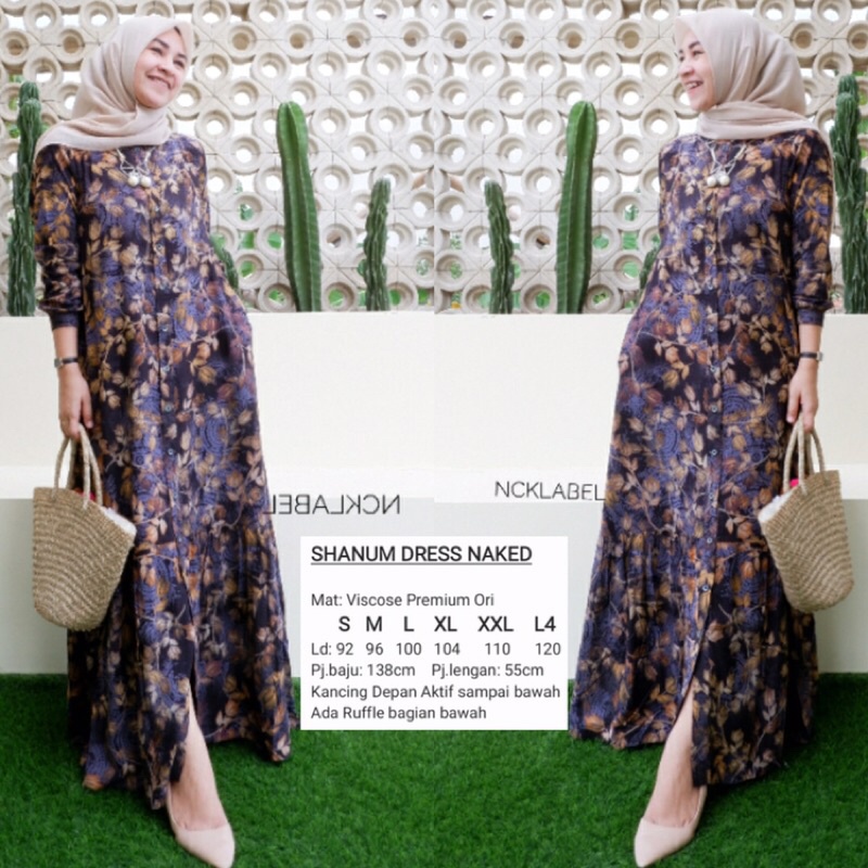 SHANUM DRESS NCK LABEL / gamis ncklabel