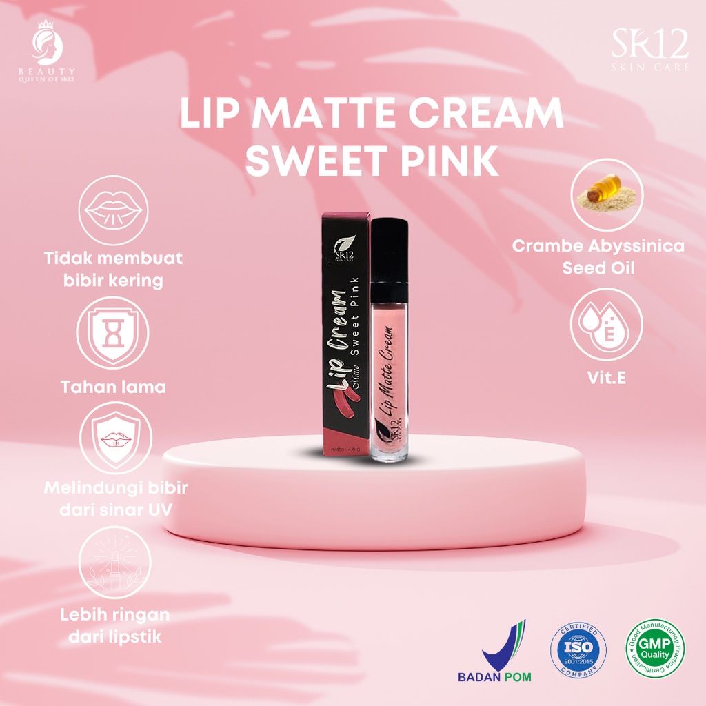 Lip Cream Lip Matte Original Sweet Pink Lip Tint Lip Stain Transferproof Matte Lipcream Tahan Lama