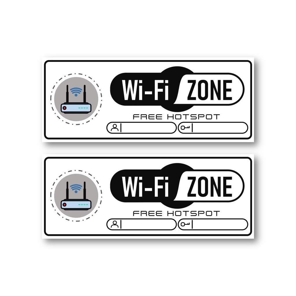 

STIKER FREE WIFI | STIKER WIFI ZONE STIKER VYNIL GLOSSY