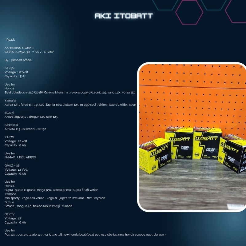 AKI MOTOR ITOBATT ALL MOTOR