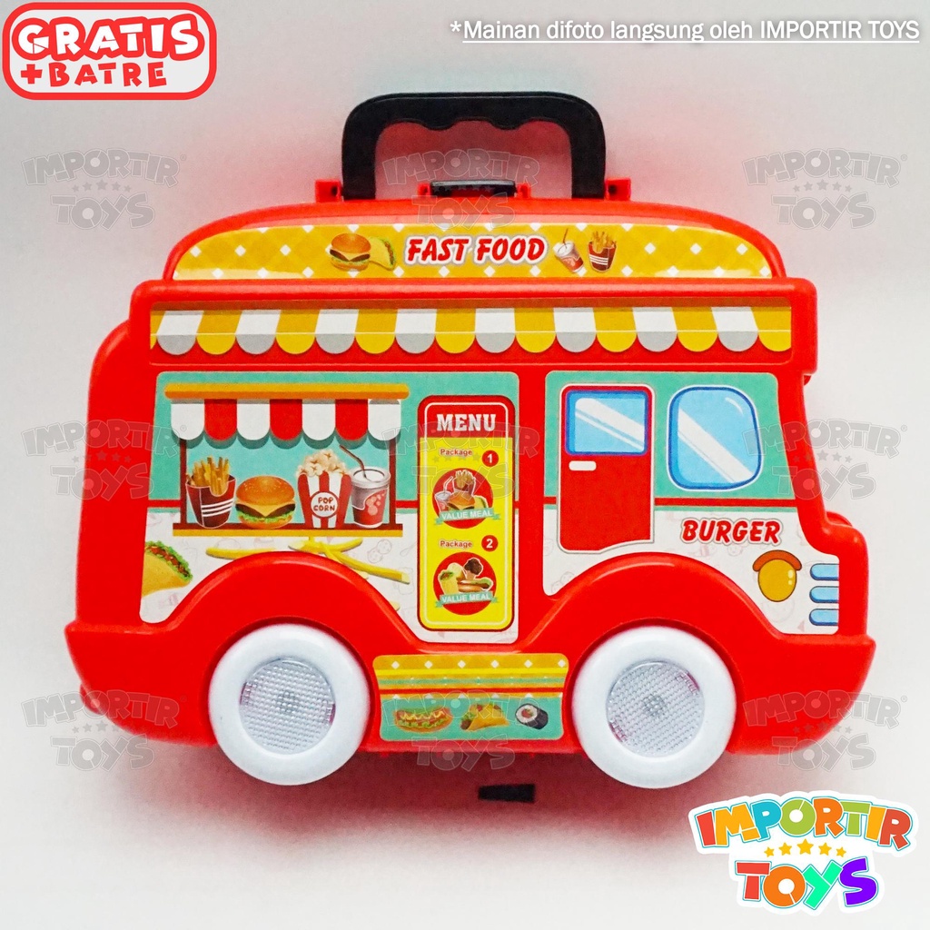 Mainan Anak Masak Masakan BURGER Hamburger Set Bisa Menyala dan Bermusik