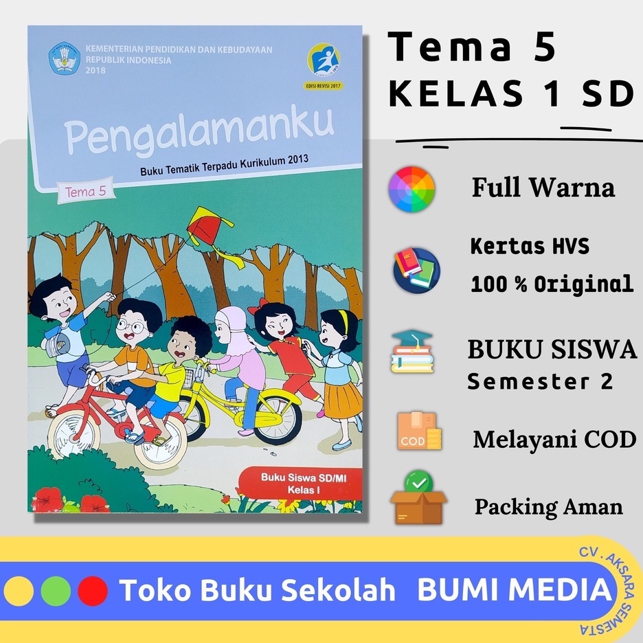 Jual Buku Paket Pelajaran Siswa Sd Kelas 1 Tema 5 Pengalamanku Tematik Terpadu Kurikulum 2013 0983