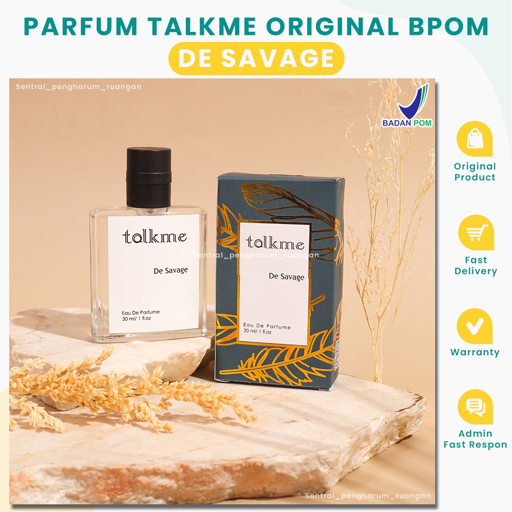 Parfum Talkme Original Aroma De Savage BPOM Spray 30ml dan Roll On 6ml Official Murah Harga Grosir P