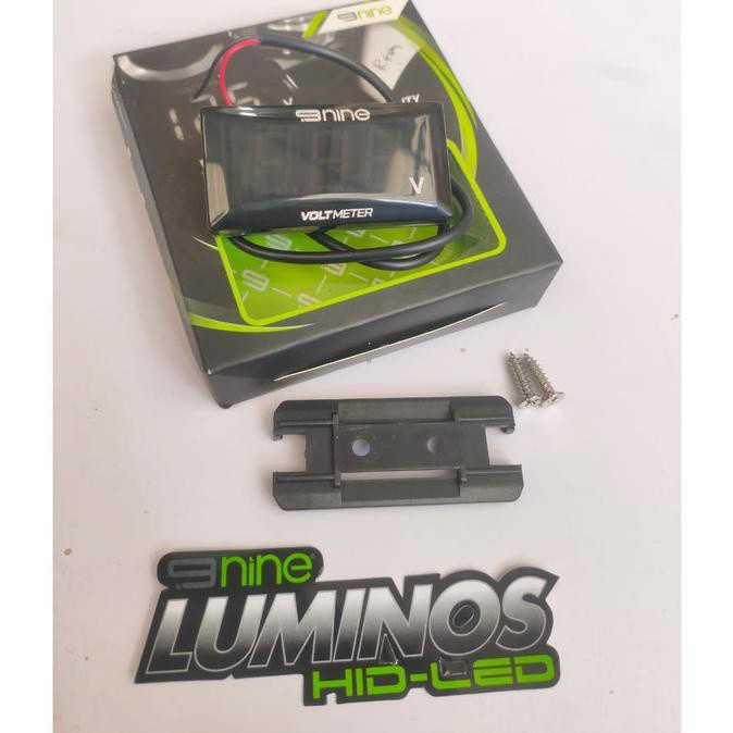 Luminos LED Voltmeter Voltmeter Digital Slim Mini VoltMeter Waterproof - Biru