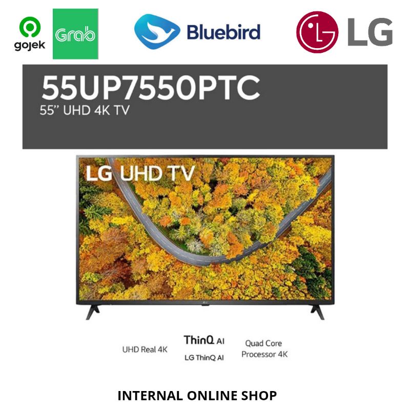 LG Smart LED TV 55 Inch 4K UHD 55UP7550PTC Garansi Resmi