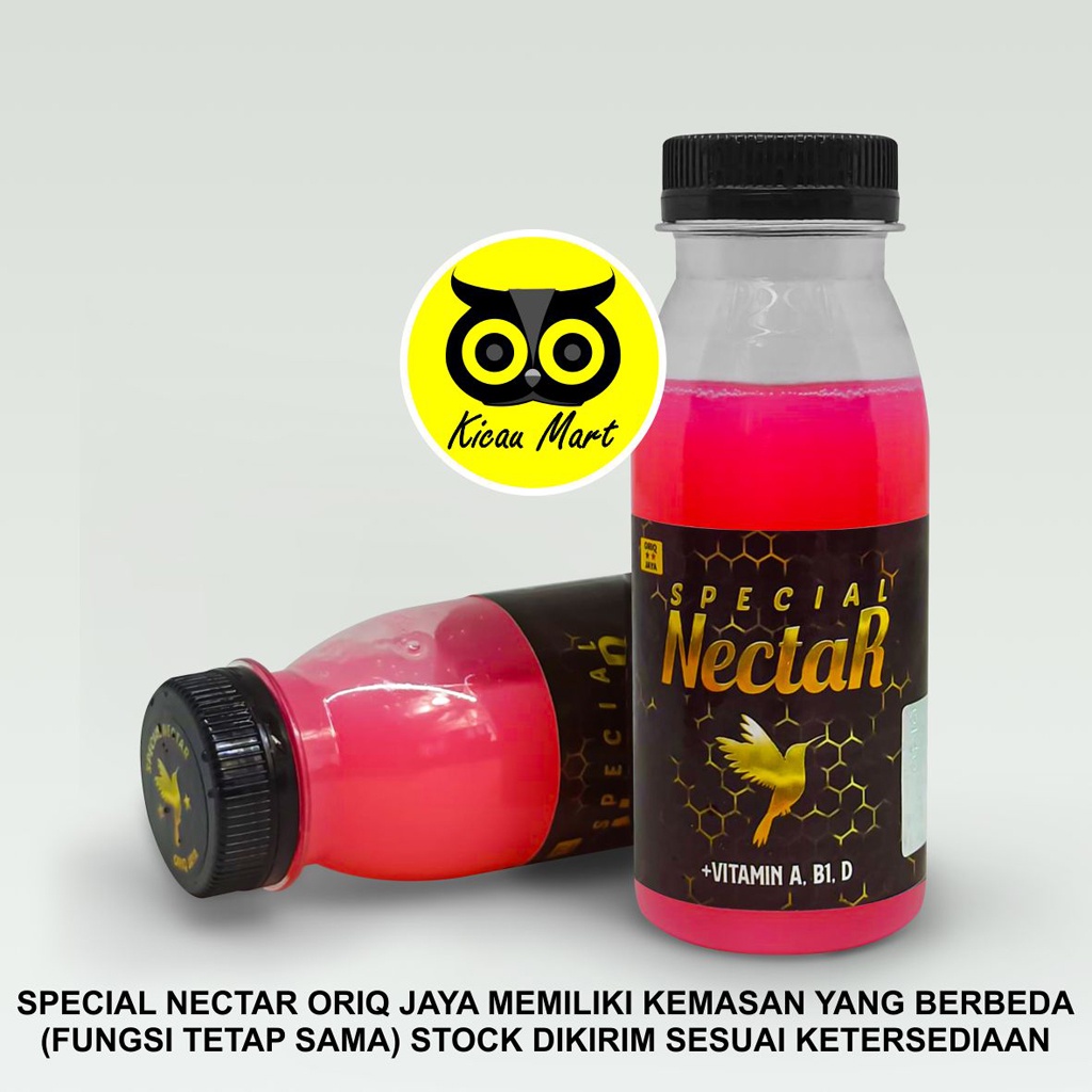 PAKAN MAKANAN MINUMAN BURUNG PLECI KOLIBRI SPECIAL NECTAR NEKTAR BEE POLLEN PROPOLIS ORIQ JAYA VSPNO