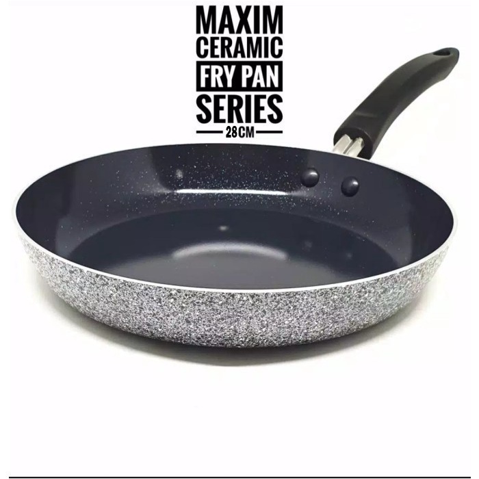 Maxim Neostone Frypan Teflon 28 cm Anti Lengket Lapisan Ceramic