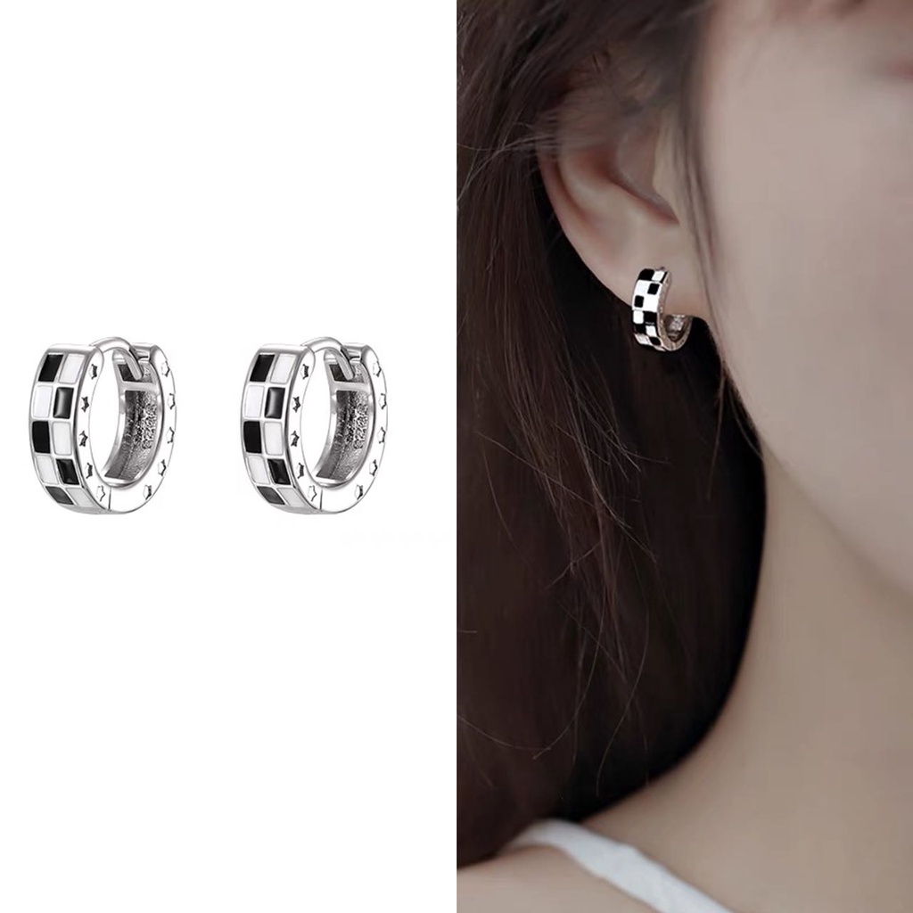 Miss Anting wanita Bulat Anting lapis Emas Anting Silver Cantik