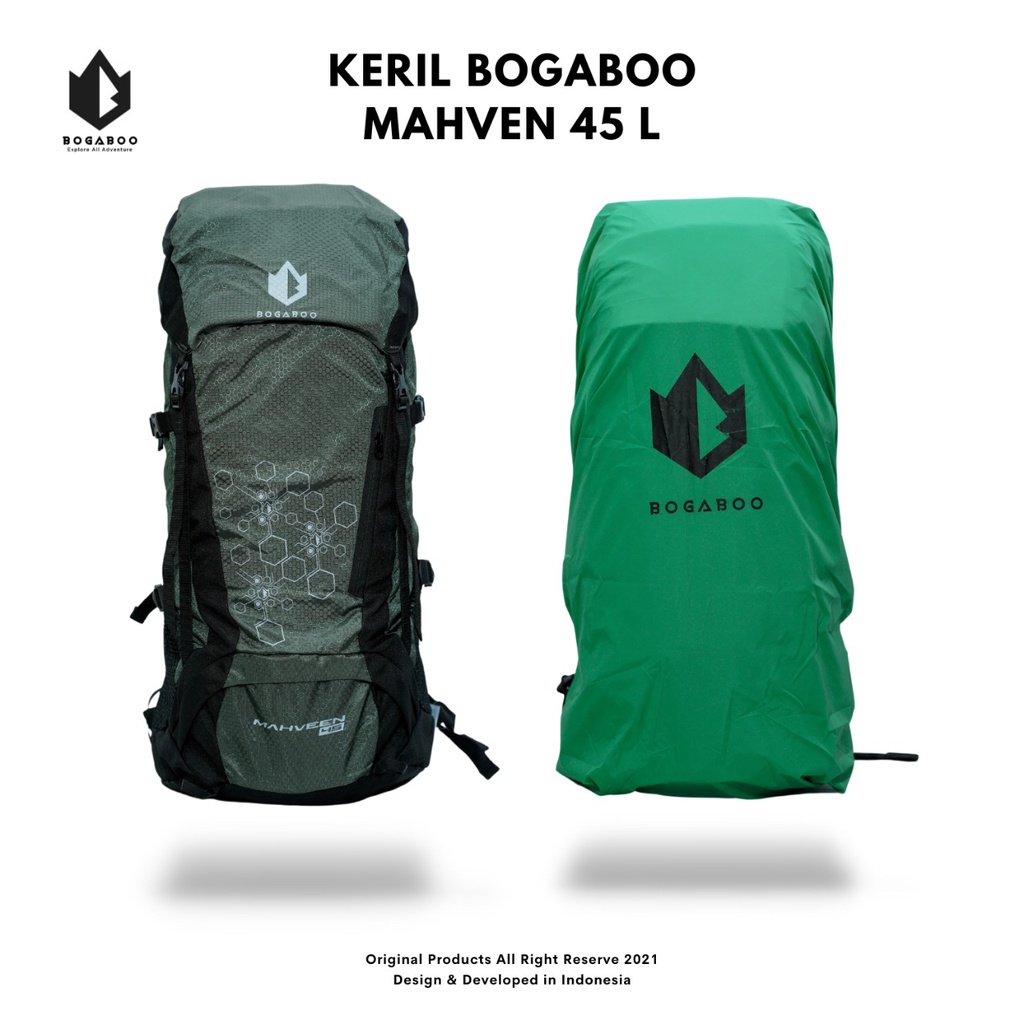 Bisa [COD] Tas Carrier Bogaboo Mahven 45 Liter + Coverbag Bogaboo Waterprof - Tas Keril Gunung