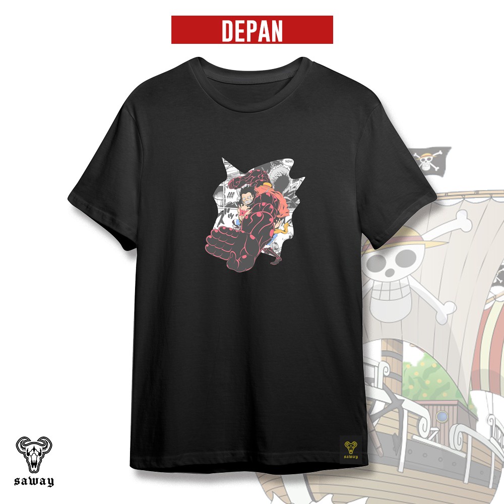 T-SHIRT / KAOS ANIME ONEPIECE LUFFY 4 GEAR - saway vol. 1 (OUR SECOND BRAND)