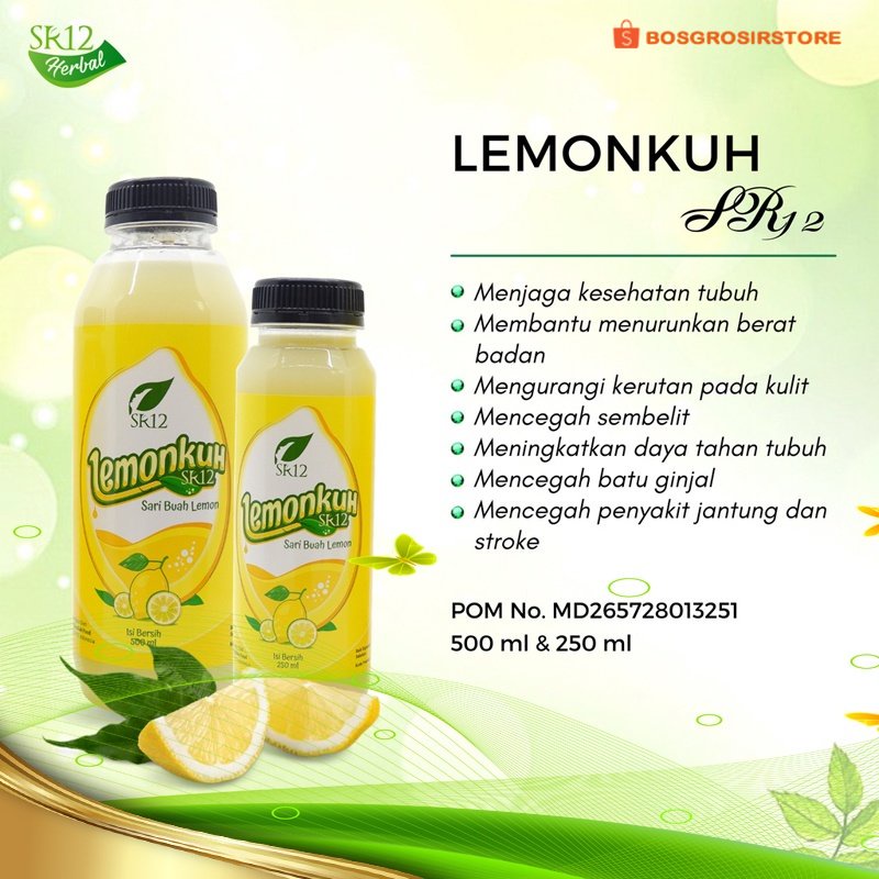 

Lemonkuh SR12 Sari Buah Lemon Asli Minuman Herbal Daya Tahan Tubuh dan Diet Alami 250 ml 500 ml