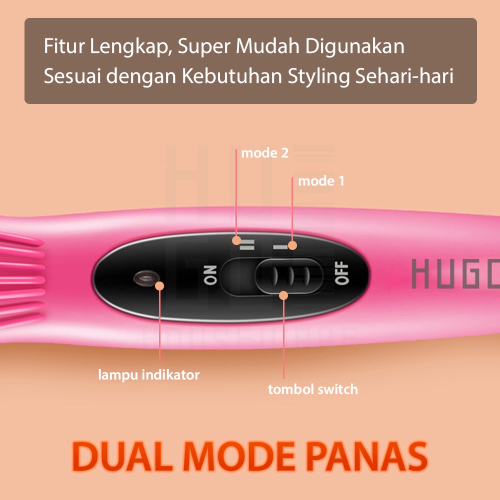 HUGO Catok Sisir Pelurus Rambut Alat Catokan Rambut Elektrik Hair Straightener