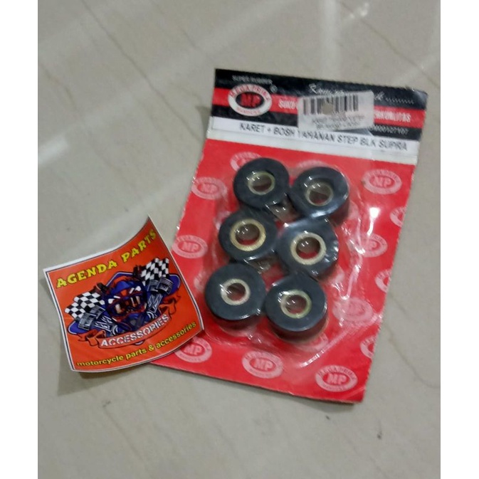 Karet + bosh dudukan footstep step belakang supra x supra fit lama 1set 6pcs kiri kanan