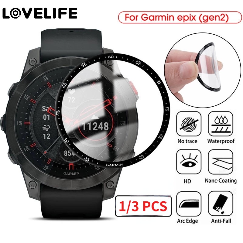 1 / 3 PCS Pelindung Layar Smartwatch Garmin Epix Gen 2 PMMA Full Cover 5D