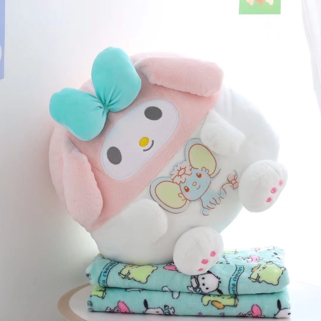 Balmut Bantal Selimut Boneka Cartoon Model  Sanrio 3in1 Bahan Plush