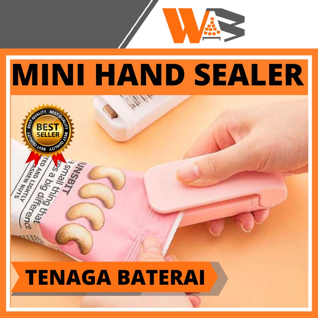 COD Mini Hand Sealer / Snack Sealer Rechargeable / Rechargeable Hand Sealer Mini / Alat Penyegel Plastik Snack Bungkusan Makanan