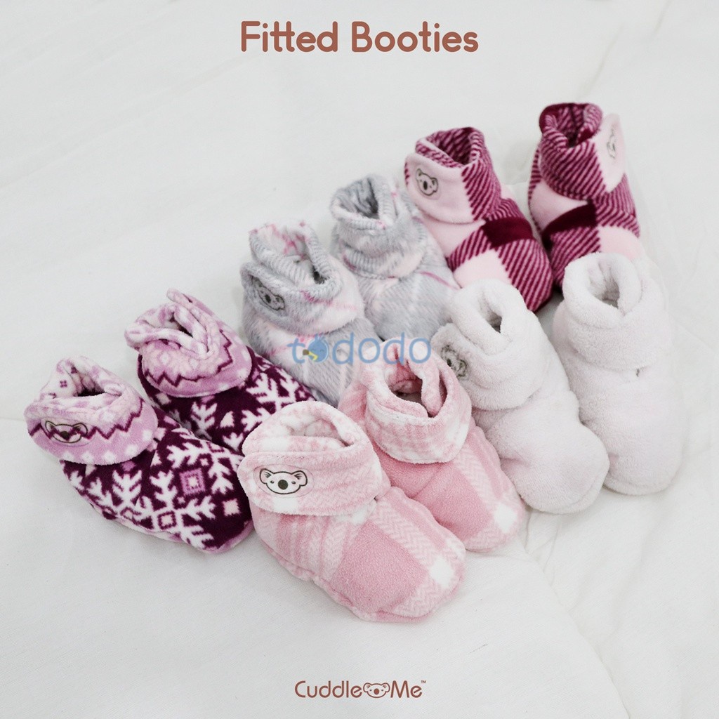 Sepatu Bayi Kaos Kaki Bayi Lembut Cuddleme Fitted Booties