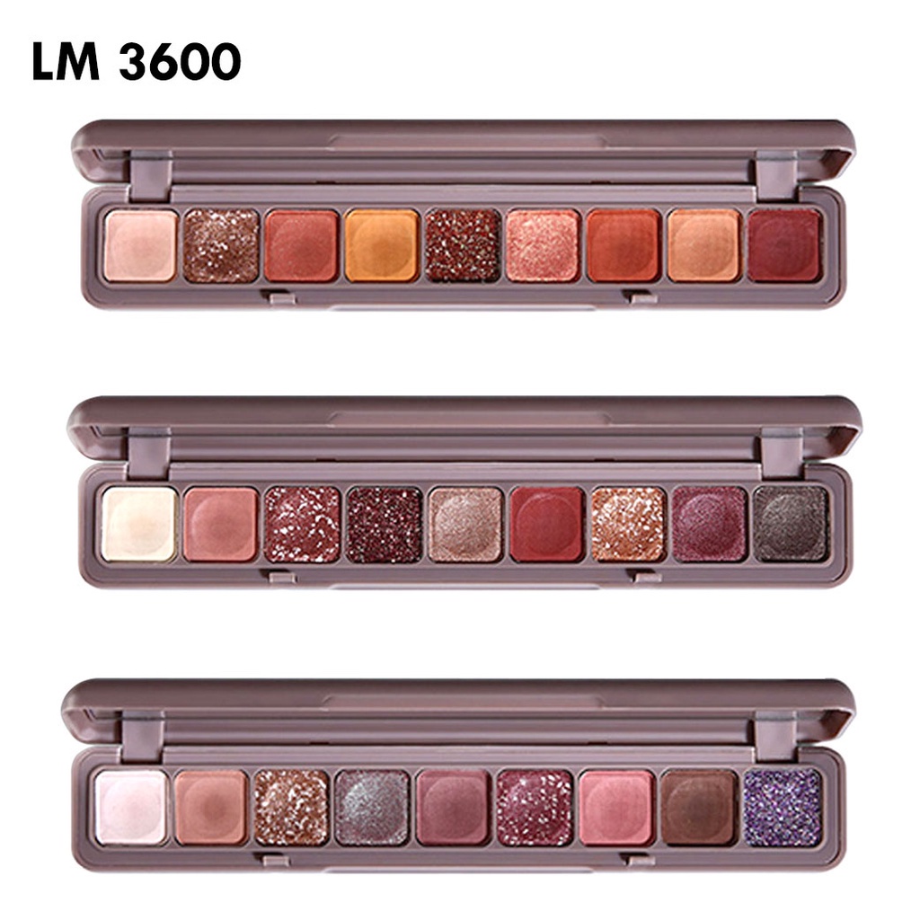 LAMEILA Eyeshadow Palette 9 Warna Matte And Glitter LM 3600 BISA COD