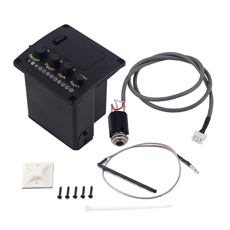 Pickup 2 Band Equalizer Dengan Tuner Untuk Gitar Akustik