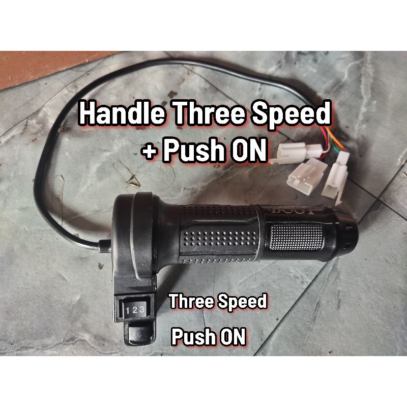 Handle Gas sepeda listrik motor listrik model three speed dan tombol