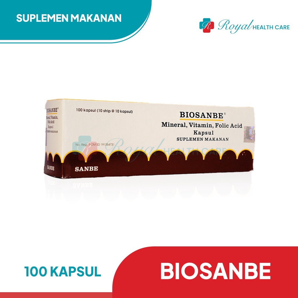 BIOSANBE BOX 100 KAPSUL Mengatasi Defisiensi Zat Besi Maupun Anemia