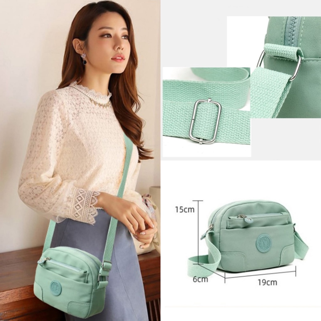 TAS SELEMPANG WANITA JINGPIN ORI IMPORT KANVAS TOSCA QUESTIA TA676G3 SLING BAG CEWEK KOREA KEKINIAN PREMIUM FASHION REMAJA BRANDED BATAM SIMPLE CASUAL LUCU CEWEK MURAH