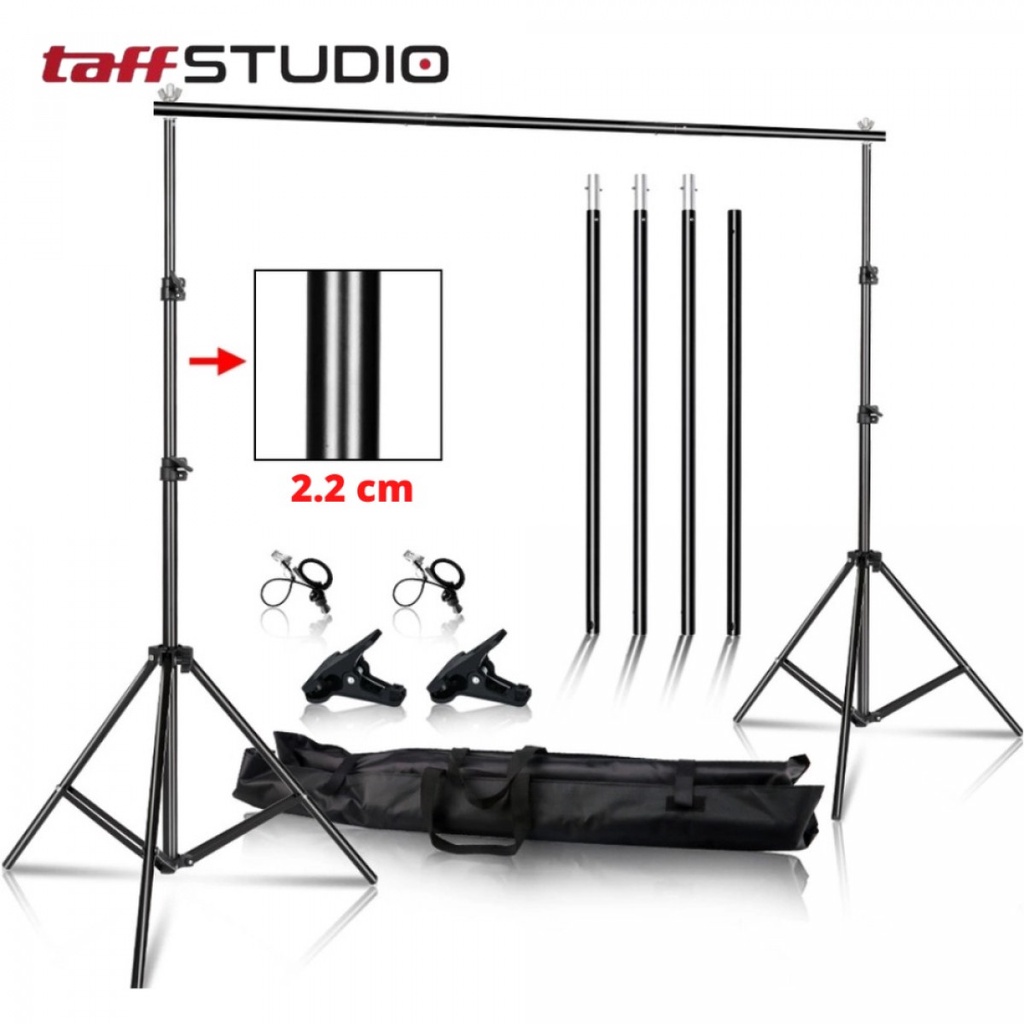 TaffSTUDIO Bracket Stand Foto Studio Backdrop 2 × 3 M