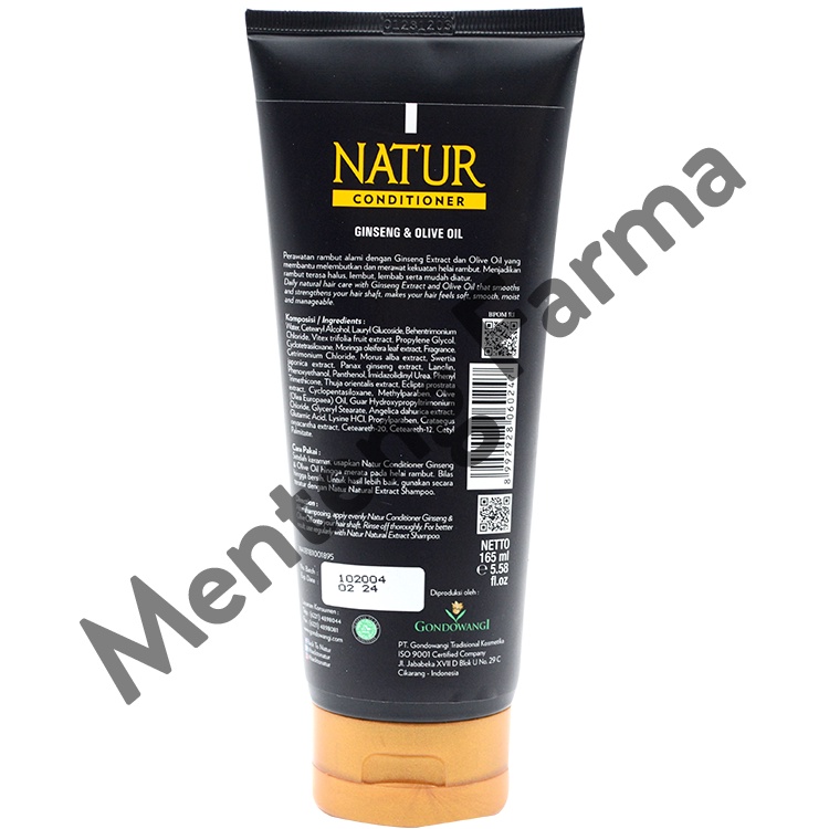 Natur Hair Conditioner Gingseng And Olive Oil 165 ML - Pelembut dan Perawatan Kekuatan Akar Rambut