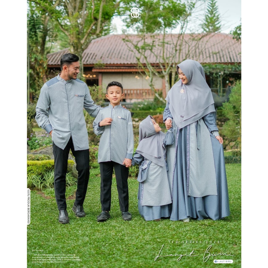 (Mom Dress + Outer + Khimar) IED Series 2023 Sarimbit Langit Bumi by Puan - Est ready akhir Feb 2023