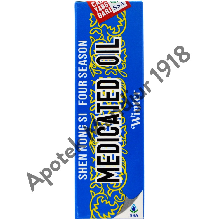 Four Season Medicated Oil Winter 40 mL - Minyak angin Pereda Sakit Kepala, Masuk Angin, dan Mual Mabuk Perjalanan