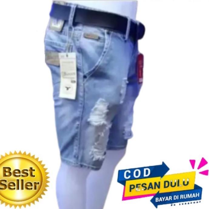 Harga Termurah Celana Pendek Pria Keren Distro Model Sobek Robek / Celana Pendek Sobek / Celana Jean