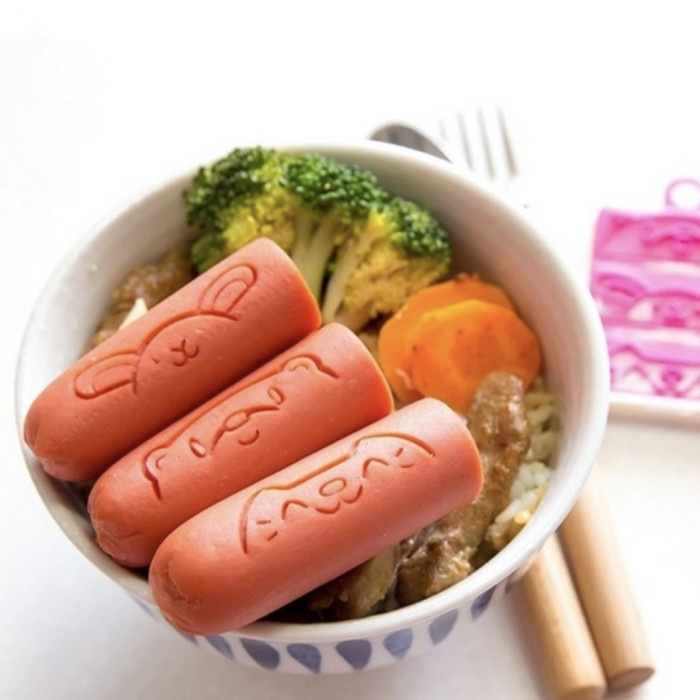 Set 3 Pcs Alat Penghias Cetakan Muka Sosis Sausage Cutter Bento Lucu