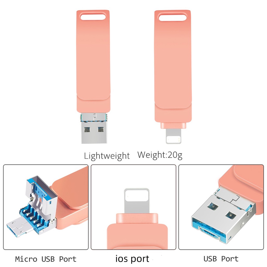 SAMSUNG 3 in 1 flash drive U disk Untuk iPhone 11 13 14 android / Laptop 1TB