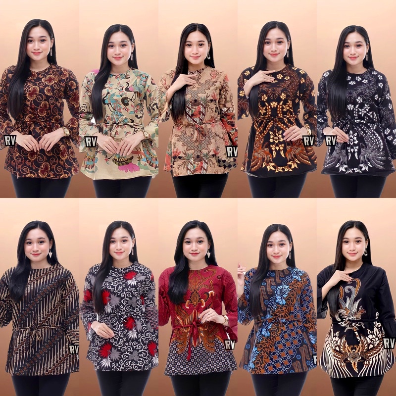 Batikid - Baju Batik Wanita Atasan Blouse Terbaru Modern Seragam Resespsi Kantor Kerja Original