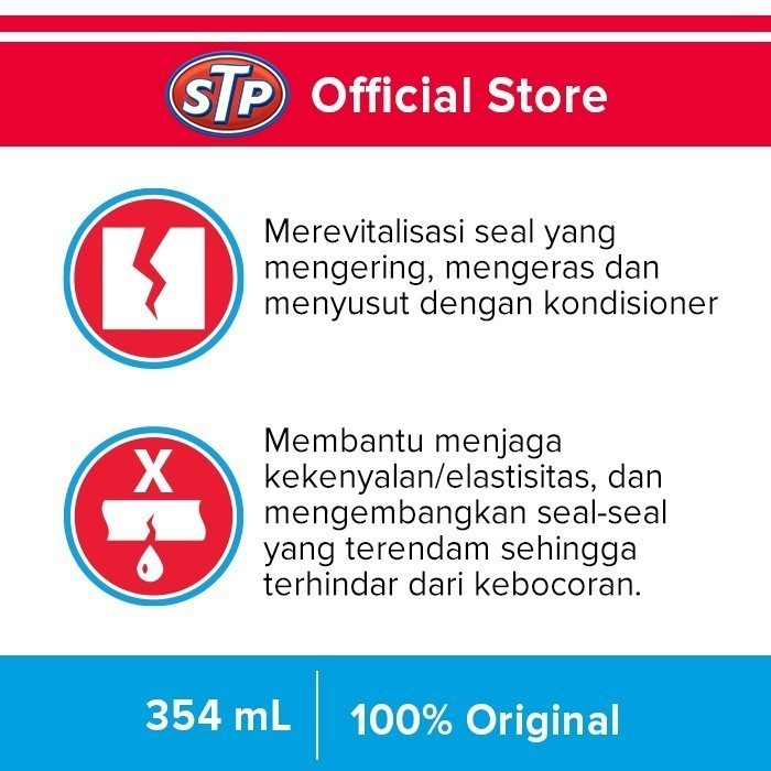 STP Power Steering Fluid + Stop Leak 354ml Minyak Pelumas Stir