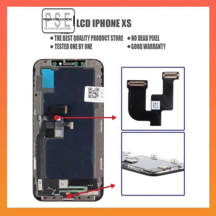 LCD TOUCHSCREEN FULLSET IP XS OLED ORIGINAL SUPER GARANSI 1 BULAN