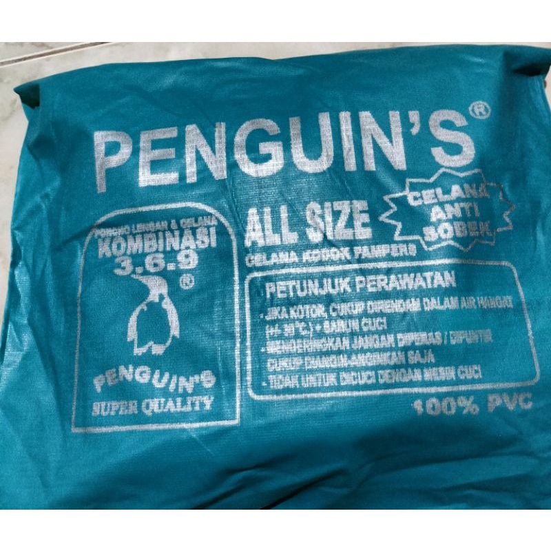 ( 369 Penguin's ) Jas Hujan Ponco Lengan &amp; Celana