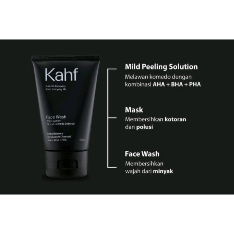 Kahf Face Wash Gentle Exfoliating 100ml Kafh Sunsscreen moisturizer 30ml