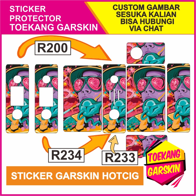 STICKER GARSKIN HOTCIG R200, R233 DAN R234 SPECIAL EDITION