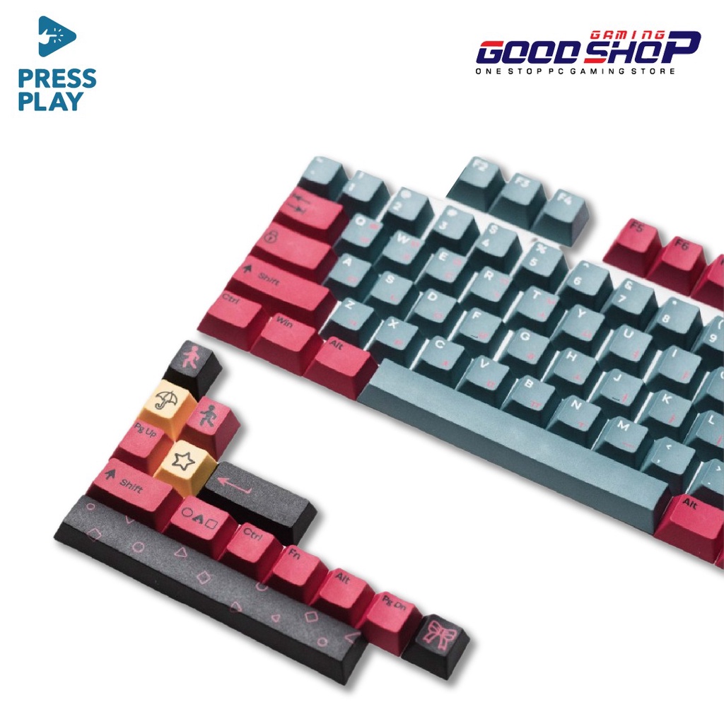 Press Play HANGEUL GAME Korean Root PBT Dye Sub Keycaps Keycap Set