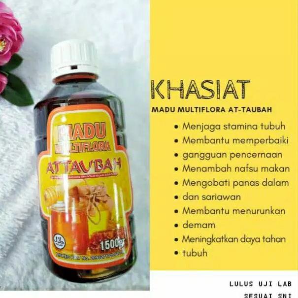 

Original Madu Murni Asli 1,5 Kg Multiflora Attaubah l Multiflora Nusantara Terbaik Asli grosir