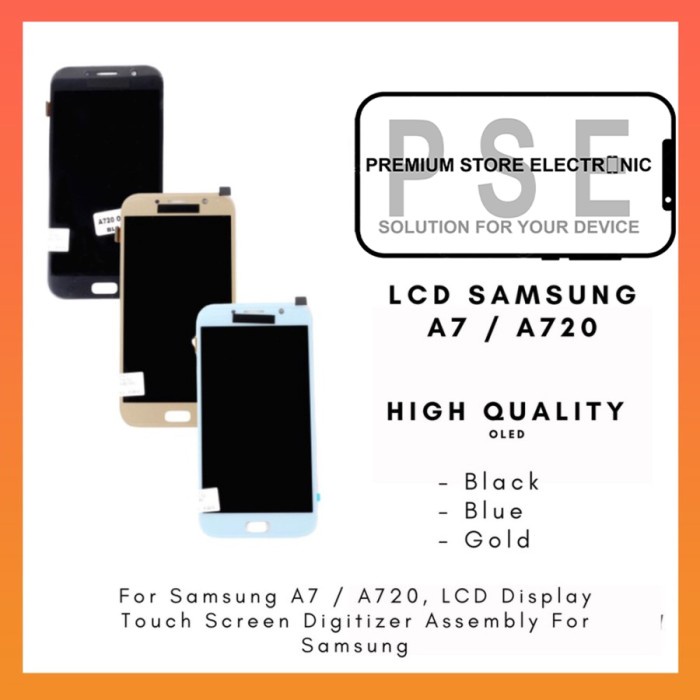 LCD Samsung A7 A720 2017 Fullset Touchscreen Garansi 1 Bulan