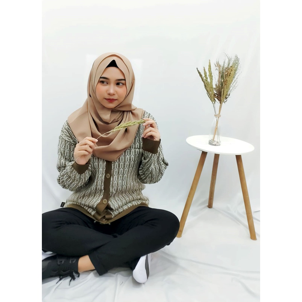 KALILA - ALYSIDA Cardigan Rajut Wanita Premium | Cardigan OVERSIZE Halus Lembut Tebal