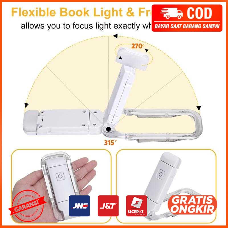 Lampu Baca LED Detachable Clip Bookmark Cool White KD 21