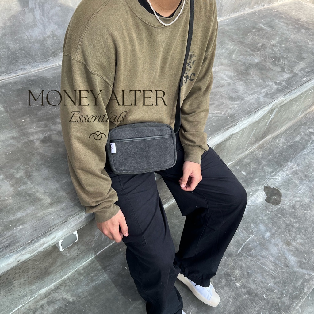 Money Alter - Mikku Bag / Tas Slempang Mini Kanvas dan Leather Bag